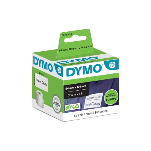 DYMO LW - Etykiety wysyłkowe / do identyfi katorów imiennych - 54 x 101 mm - S0722430 - 1943222