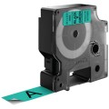 DYMO D1 - Standard Etykiety - Czarny na zielonym - 19mm x 7m - 2366163