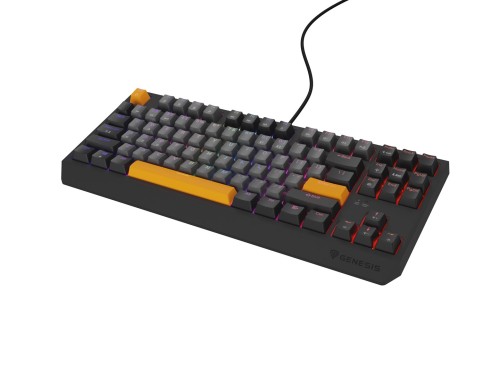 GENESIS Thor 230 TKL klawiatura Gaming USB + RF Wireless + Bluetooth QWERTY Czarny, Szary, Pomarańczowy - 2126027