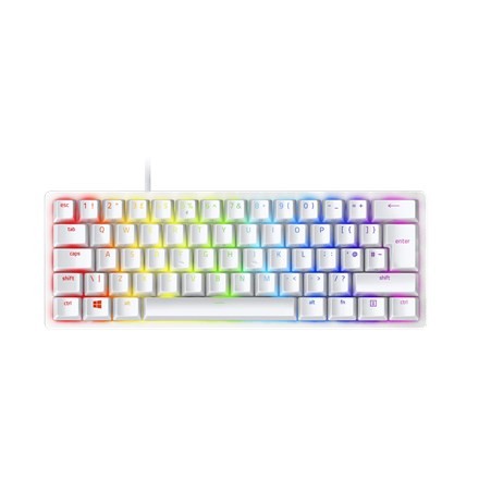 Razer | Optyczna klawiatura do gier | Łowca Mini 60% | Klawiatura do gier | Przewodowe | Światło LED RGB | RU | Rtęć | Złącze USB-C | Czerwony przełącznik - 1888010