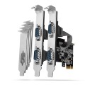 Axagon PCEA-PSN PCIe- mit 4x Seriell-Ports - ASIX AX99100 Chipsatz adapter Wewnętrzny RS-232 - 2233437