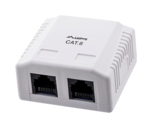 Gniazdo natynkowe Lanberg OU6-0002-W (RJ-45; UTP; kolor biały)