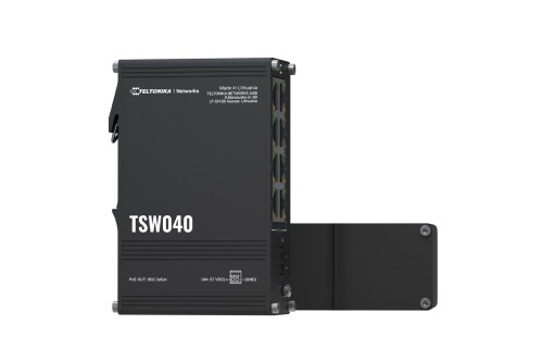 Teltonika NETWORKS TSW040 8-Port PoE+ Switch Nie zarządzany Fast Ethernet (10/100) Obsługa PoE Czarny - 2279859