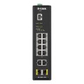 D-Link DIS-200G-12PS łącza sieciowe Zarządzany L2 Gigabit Ethernet (10/100/1000) Obsługa PoE Czarny - 1889896