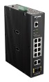 D-Link DIS-200G-12PS łącza sieciowe Zarządzany L2 Gigabit Ethernet (10/100/1000) Obsługa PoE Czarny - 2368167
