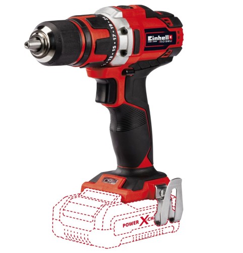 Einhell TE-CD 18/40 Li-Solo 1500 RPM Zamek centralny 1,1 kg Czarny, Czerwony - 2235289