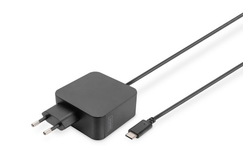 Ładowarka sieciowa zasilacz 1x USB-C PD 3.0 max. 65W zintegrowany kabel 1,2m czarna - 2009674