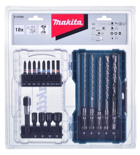 Zestaw akcesoriów 18szt E-07026 MAKITA - 1950351