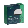 Plafon V-TAC VT-8630S natynkowy 36W LED IP44 42x42cm czujnik ruchu 4000K 3820lm (SKU 76741) Czarny - 2094257
