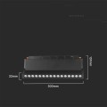 Oprawa Szynosystemu 48V V-TAC 18W LED SMART WiFi TRACKLIGHT 3w1 Czarna VT-3618 2700K-6400K 1500lm - 2094415