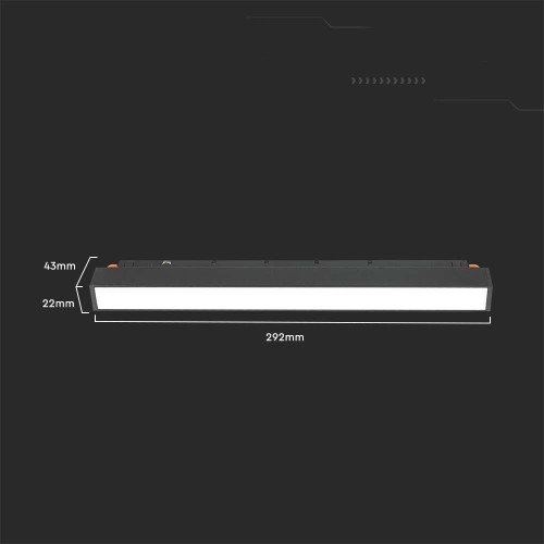 Oprawa Szynosystemu 48V V-TAC 12W LED SMART WiFi TRACKLIGHT 3w1 Czarna VT-3612 2700K-6400K 1200lm - 2094409