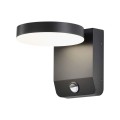 Projektor Oprawa Elewacyjna V-TAC 17W LED Czujnik Ruchu Okrągła Czarna IP65 VT-11020S-RD-B 4000K 2480lm - 2160422