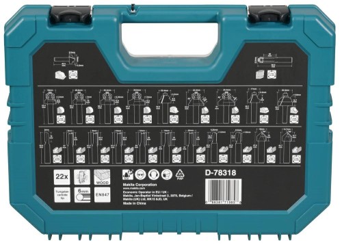 MAKITA ZESTAW FREZÓW 22szt. 6mm UNIWERSALNE - 2327681