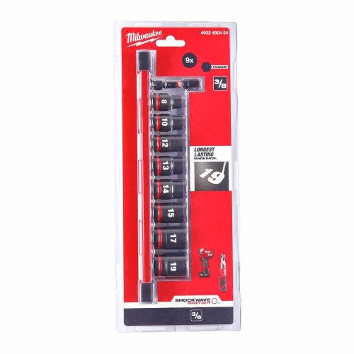 MILWAUKEE ZESTAW NASADEK UDAROWYCH 3/8" 9szt. - 2155829