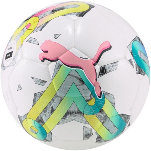 Piłka nożna Puma Orbita 4 HYB FIFA Basic biało-zielono-różowa 83781 01 4 - 2319098