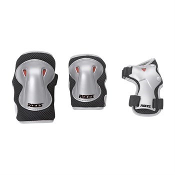 Ochraniacze na łyżworolki Roces Super JR 3-pack czarno szare 301276   M - 2319062