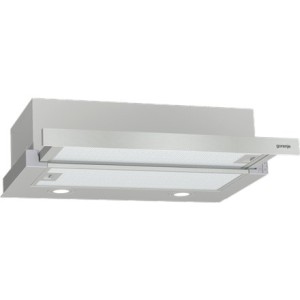 Gorenje Kaptur TH62E4X teleskopowy Klasa efektywności energetycznej C Szerokość 60 cm 450 m3/h Sterowanie mechaniczne LED Stal nierdzewna