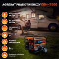 Extralink EGH-5500 | Agregat prądotwórczy | hybrydowy, 5,5kW 3F - 1801758