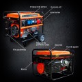 Extralink EGH-5500 | Agregat prądotwórczy | hybrydowy, 5,5kW 3F - 1801764