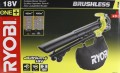 Ryobi OBV18 akumulatorowa dmuchawa do liści 200 km/h Zielony - 2370651