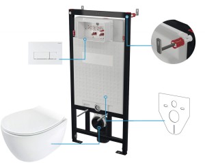 Zestaw WC podtynkowy 6 w 1