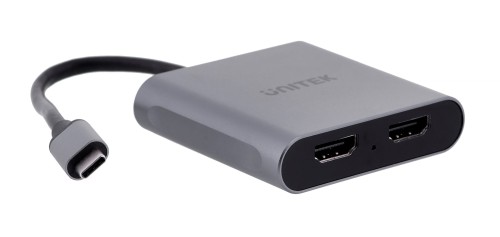 UNITEK ADAPTER USB-C, 2x HDMI, 4K@60HZ, MST, V1404B - 2247190