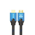 Kabel HDMI (M) v2.1, 5m, 8K, miedź, niebiesko-czarny, złote końcówki, SAVIO CL-169 - 2400016