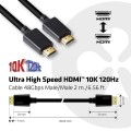 CLUB3D Ultra High Speed HDMI 4K120Hz, 8K60Hz Certified Cable 48Gbps M/M 2 m / 6.56 ft - 2400029
