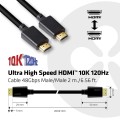 CLUB3D Ultra High Speed HDMI 4K120Hz, 8K60Hz Certified Cable 48Gbps M/M 2 m / 6.56 ft - 1038421
