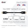 CLUB3D Ultra High Speed HDMI 4K120Hz, 8K60Hz Certified Cable 48Gbps M/M 2 m / 6.56 ft - 1164508