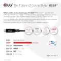 CLUB3D CAC-1576 kabel USB USB4 Gen 3x2 1 m USB C Czarny - 2400092