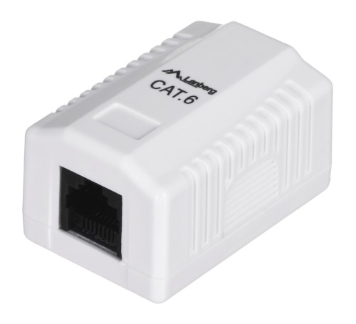 Gniazdo natynkowe Lanberg OU6-0001-W (RJ-45; kat. 6; UTP; kolor biały) - 740390