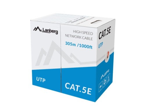 LANBERG KABEL LAN UTP 100MB/S 305M DRUT CCA ŻÓŁTY - 2292162