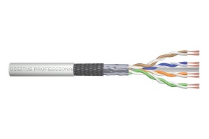 Kabel typu linka DIGITUS  kat.6, SF/UTP, AWG 26/7,LSOH, 305m, szary, szpula