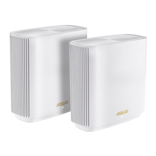 ASUS ZenWiFi AX (XT9) AX7800 2er Set Weiß Tri-band (2.4 GHz/5 GHz/5 GHz) Wi-Fi 6 (802.11ax) Biały 4 Wewnętrzne - 2200120