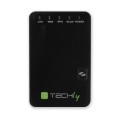 Techly I-WL-REPEATER2 router bezprzewodowy Fast Ethernet Czarny, Biały - 2400535