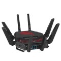 ASUS ROG Rapture GT-BE19000 router bezprzewodowy Multi-Gigabit Ethernet Trójpasmowy (2,4 GHz / 5 GHz / 6 GHz) Czarny, Czerwony - 2400626