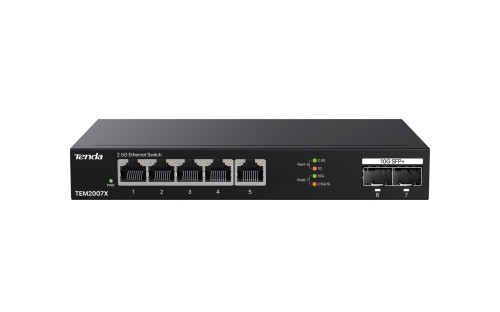 Tenda TEM2007X łącza sieciowe 2.5G Ethernet (100/1000/2500) Komputer stacjonarny Czarny - 2279890