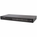 Intellinet 560917 łącza sieciowe Zarządzany Gigabit Ethernet (10/100/1000) 1U Czarny - 2400717