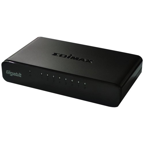 Edimax ES-5800G V3 łącza sieciowe Nie zarządzany Gigabit Ethernet (10/100/1000) Czarny - 2092277