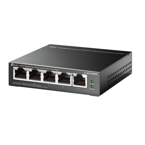 TP-Link TL-SG105MPE łącza sieciowe L2 Gigabit Ethernet (10/100/1000) Obsługa PoE Czarny - 1889949