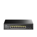 Cudy GS1008PS2 łącza sieciowe Nie zarządzany Gigabit Ethernet (10/100/1000) Obsługa PoE Czarny - 2400798