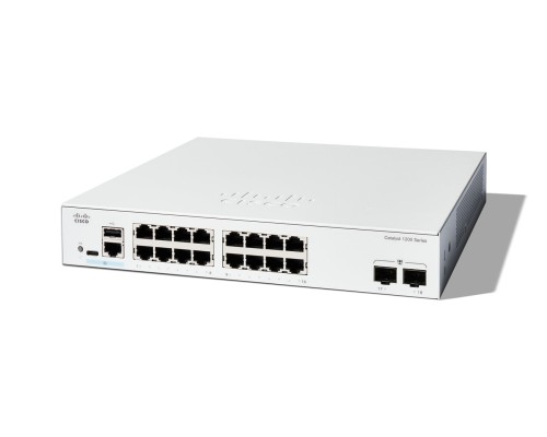 Cisco C1200-16T-2G łącza sieciowe Zarządzany L2/L3 Gigabit Ethernet (10/100/1000) Biały - 2331590