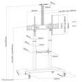 Neomounts by Newstar PLASMA-M1950E uchwyt do tablic informacyjnych 2,54 m (100") Czarny - 2402194