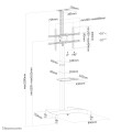 Neomounts by Newstar PLASMA-M1900E uchwyt do tablic informacyjnych 177,8 cm (70") Czarny - 1049695