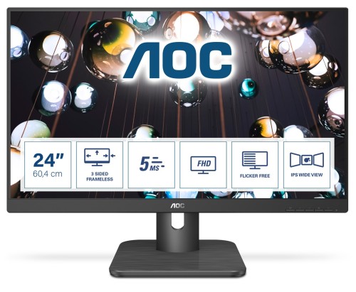 AOC E1 24E1Q monitor komputerowy 60,5 cm (23.8") 1920 x 1080 px Full HD LED Czarny - 2332129