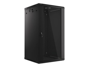 Szafa instalacyjna Rack wisząca 19" 22U 600x600 czarna Lanberg (flack pack)