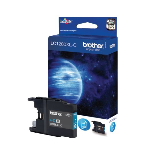 Brother LC1280XLC nabój z tuszem 1 szt. Oryginalny Wysoka (XL) wydajność Cyjan - 2412642