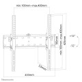 Neomounts by Newstar FPMA-W350 139,7 cm (55") Czarny - 2413244