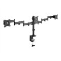 Stojak biurkowy potrójny (zacisk) 3xLCD max. 27"max. 8kg uchylno-obrotowy 360° (PIVOT) - 1935263